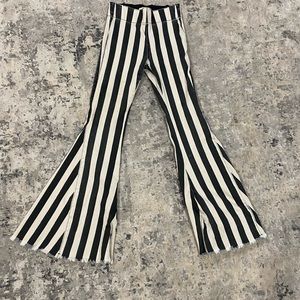 Blank Page striped flare pants
